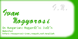 ivan mogyorosi business card